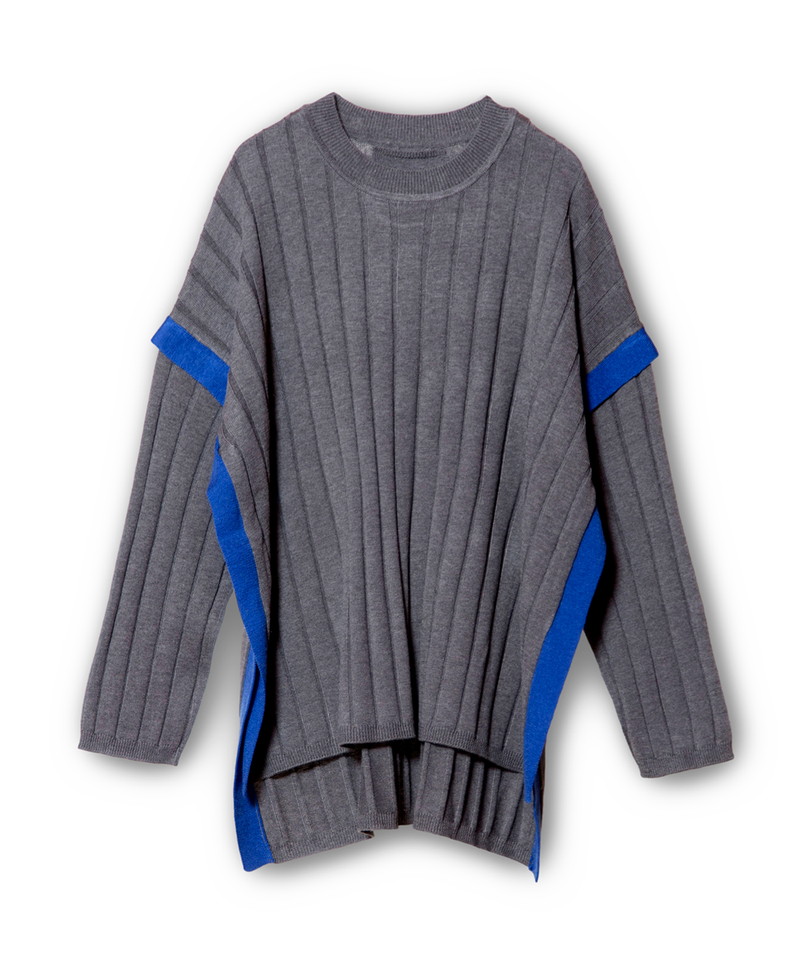 ワイドリブニットプルオーバー