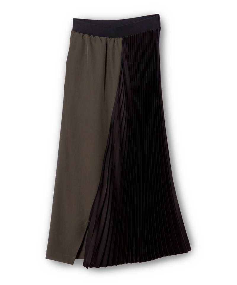 切替プリーツスカート