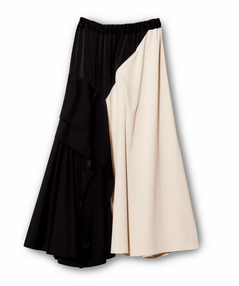 バイカラー切替タックスカート | 【レディースファッション通販
